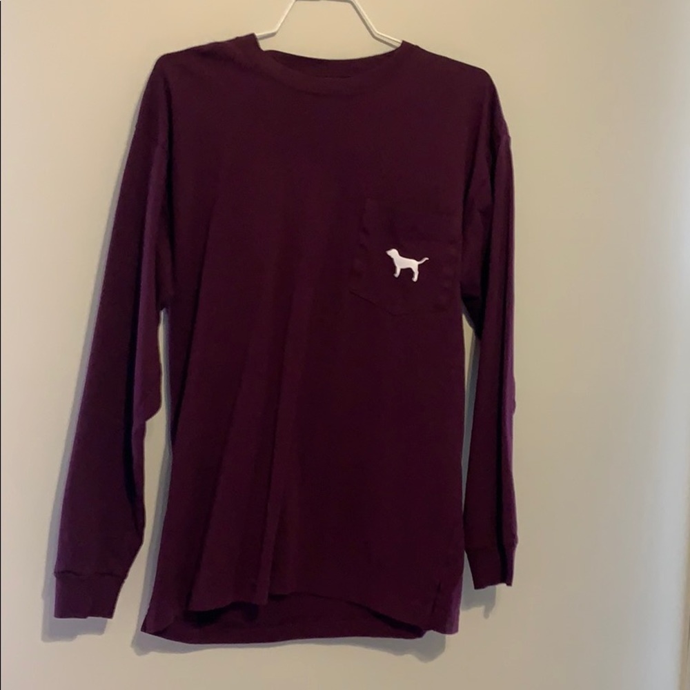 PINK maroon long sleeve shirt